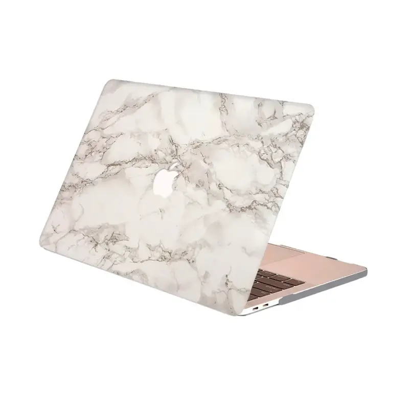 Carcasa para MacBook con Diseño de Mármol Blanco