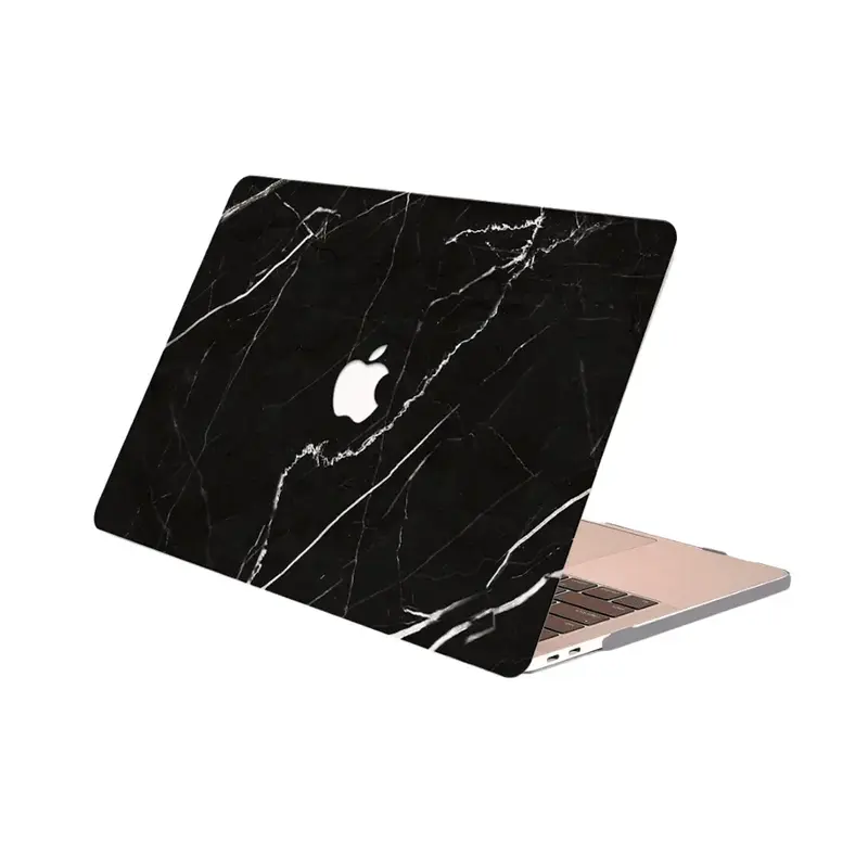 Carcasa para MacBook con Diseño de Mármol Negro