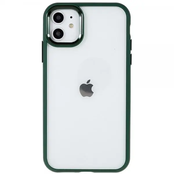 Metal Cam Gel verde Funda iPhone 11
