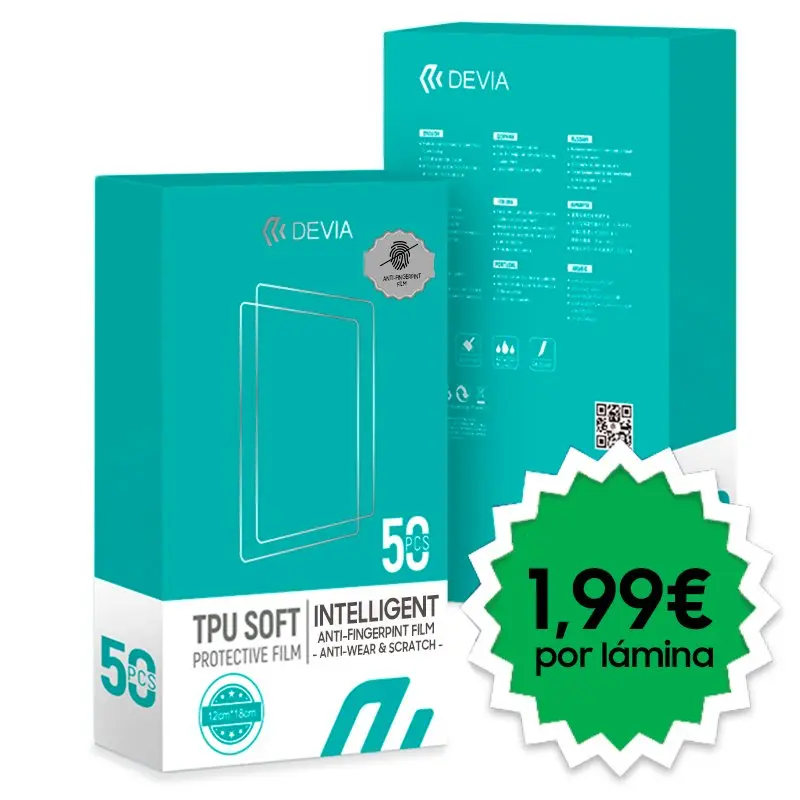 Protector Hidrogel Devia Antihuella (Pack 50 uds)